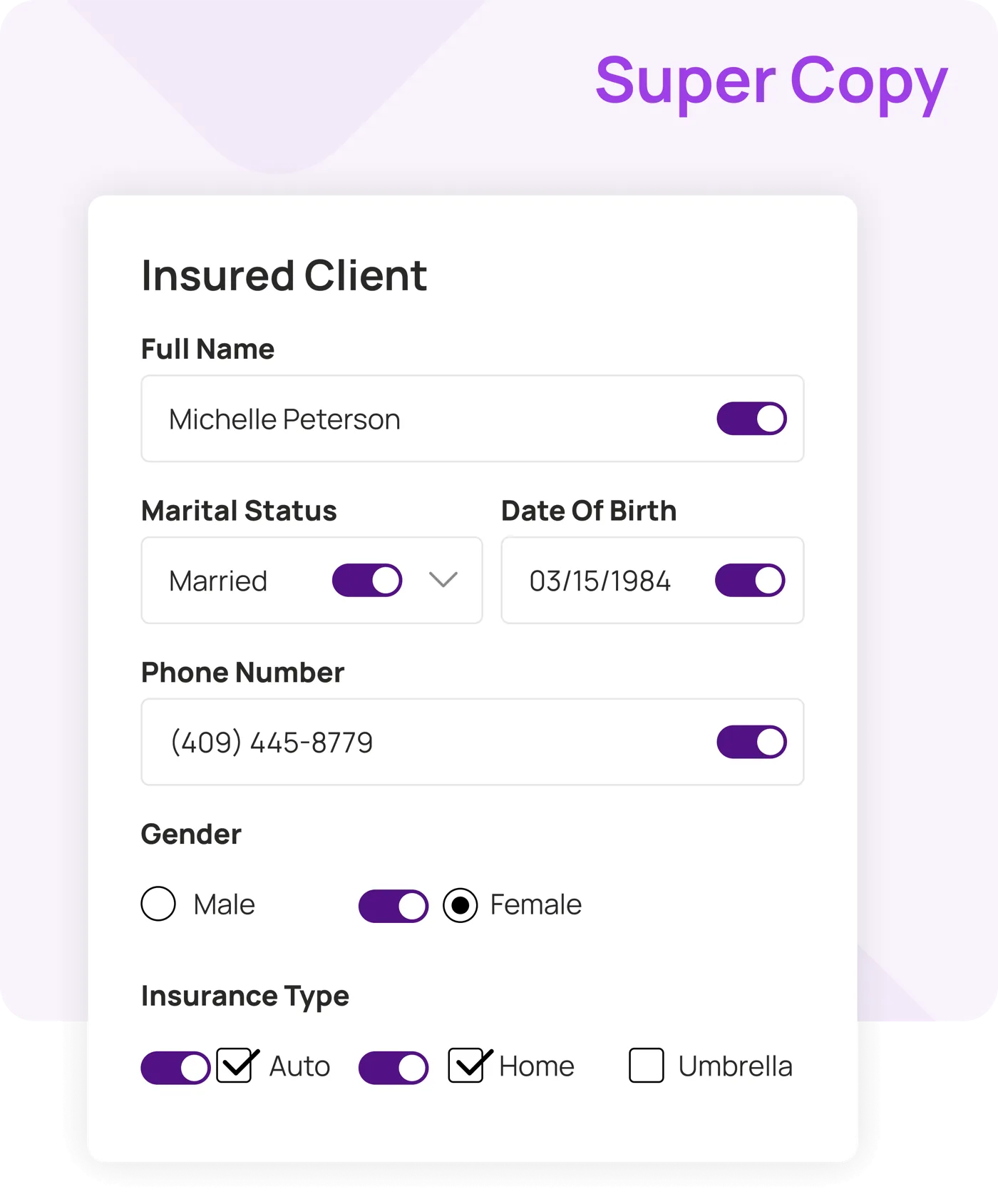 Gaya Super Copy and Super Paste autofilling a carrier portal to quote 10x faster